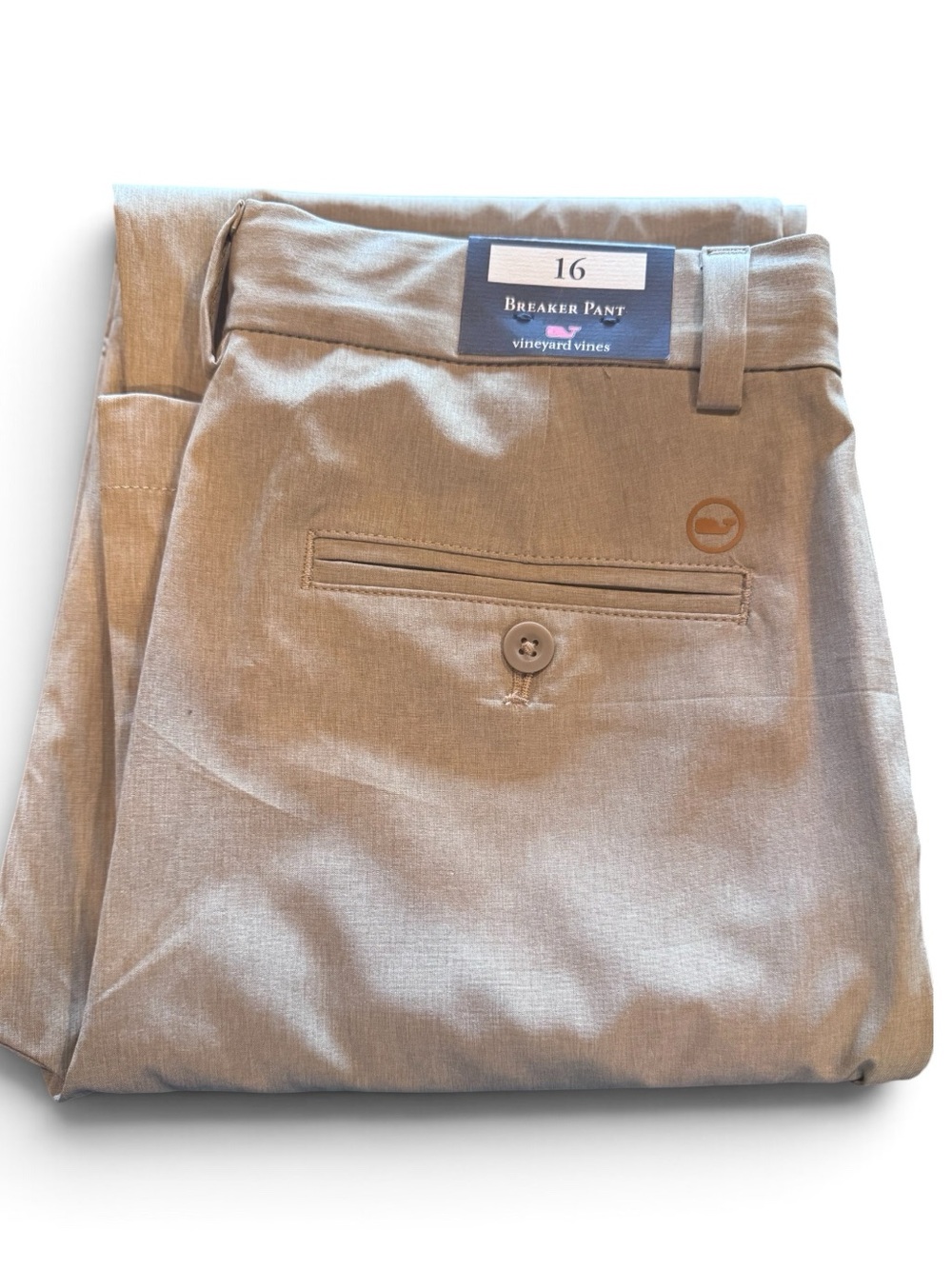 Vineyard Vines Boys Performance Breaker Pants Khaki Size 16 NWT